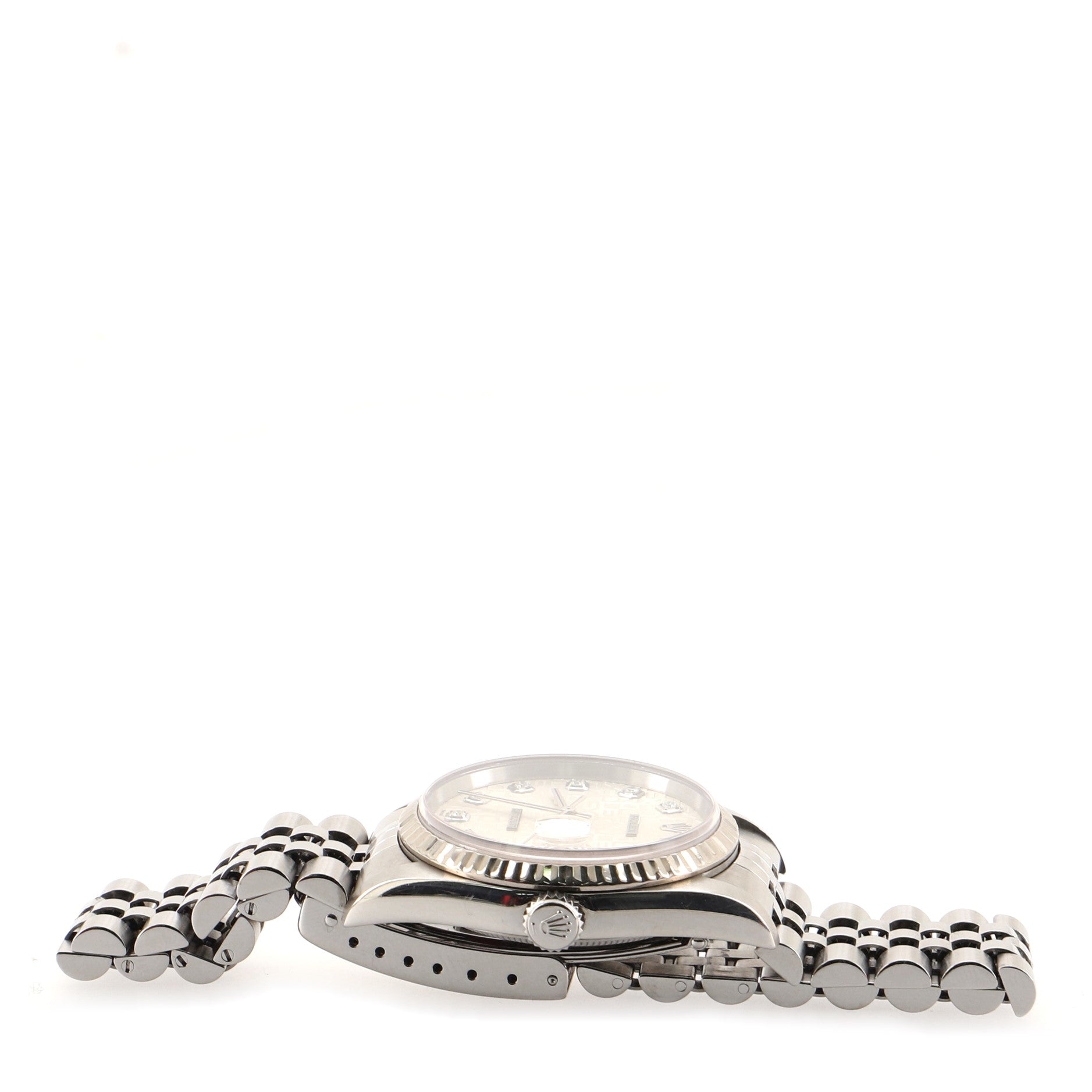 Rolex Oyster Perpetual Datejust Automatic Watch Stainless Steel and White Gold with Diamond Markers 36