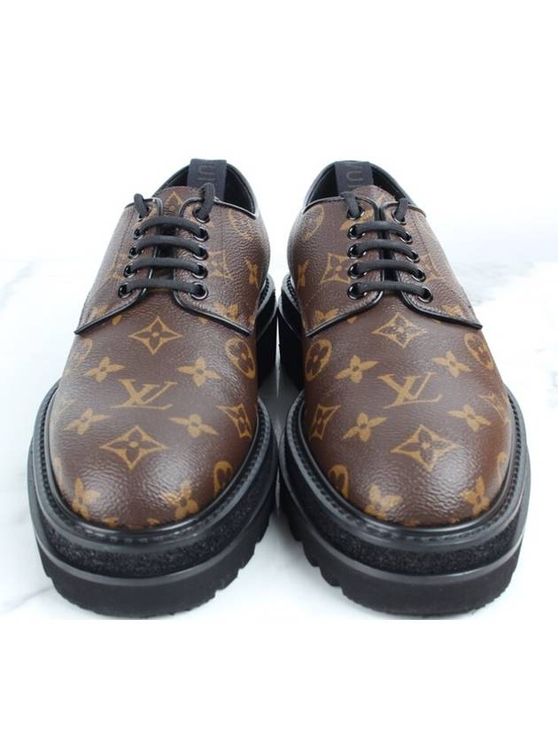 Louis Vuitton LV Black Ice Monogram Derby Shoes 7 260