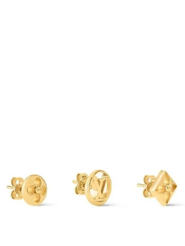 Louis Vuitton Crazy In Lock Earrings Set Gold