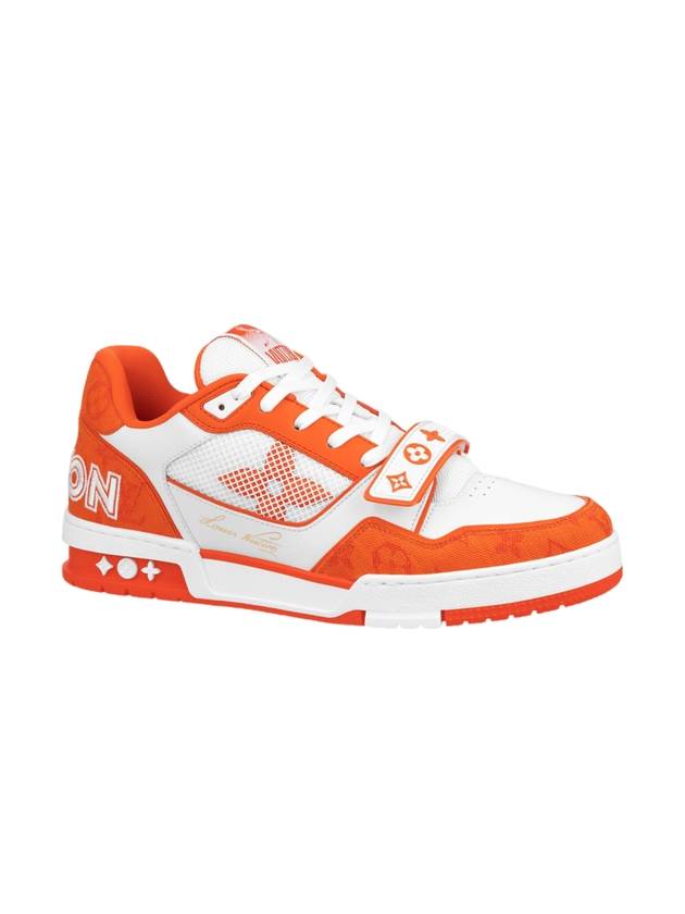 Louis Vuitton LV Trainer Velcro Monogram Low Top Sneakers Orange