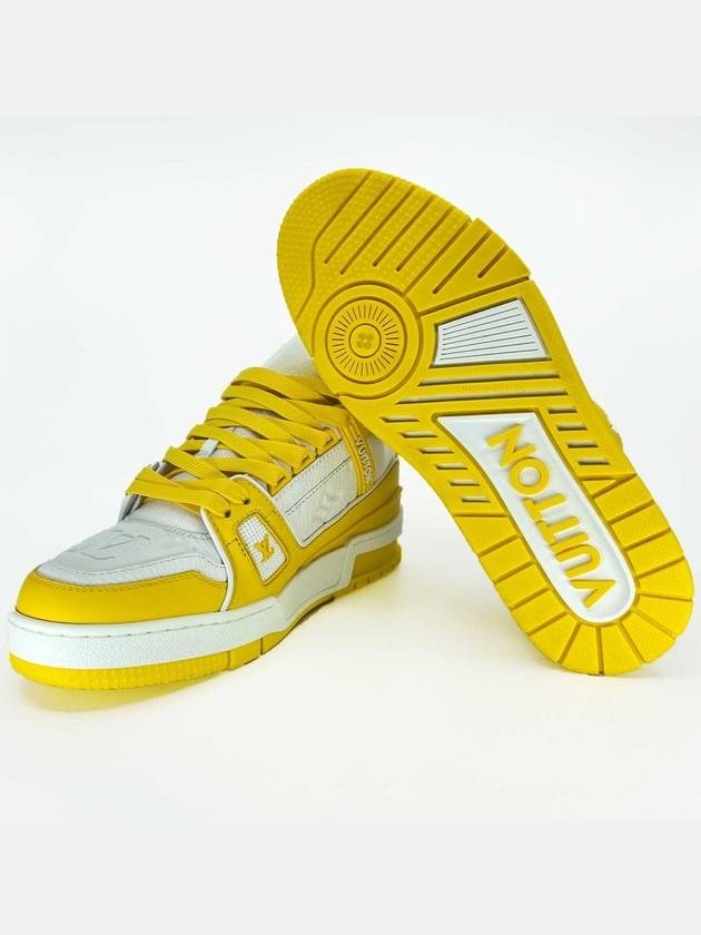 Louis Vuitton LV Trainer Low Top Sneakers White Yellow
