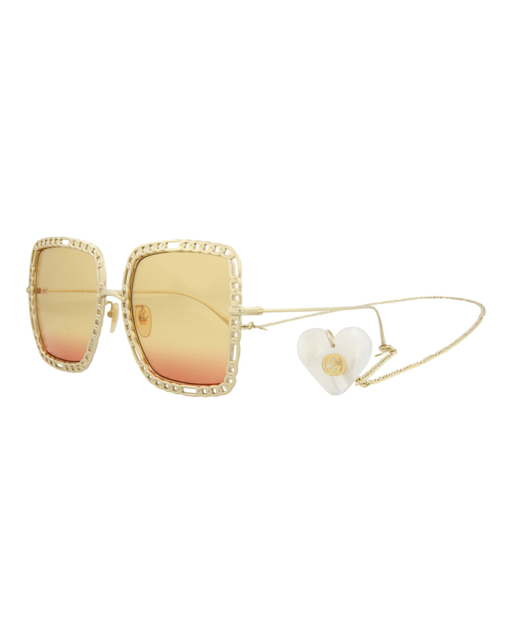 Square-Metal Frame Sunglasses