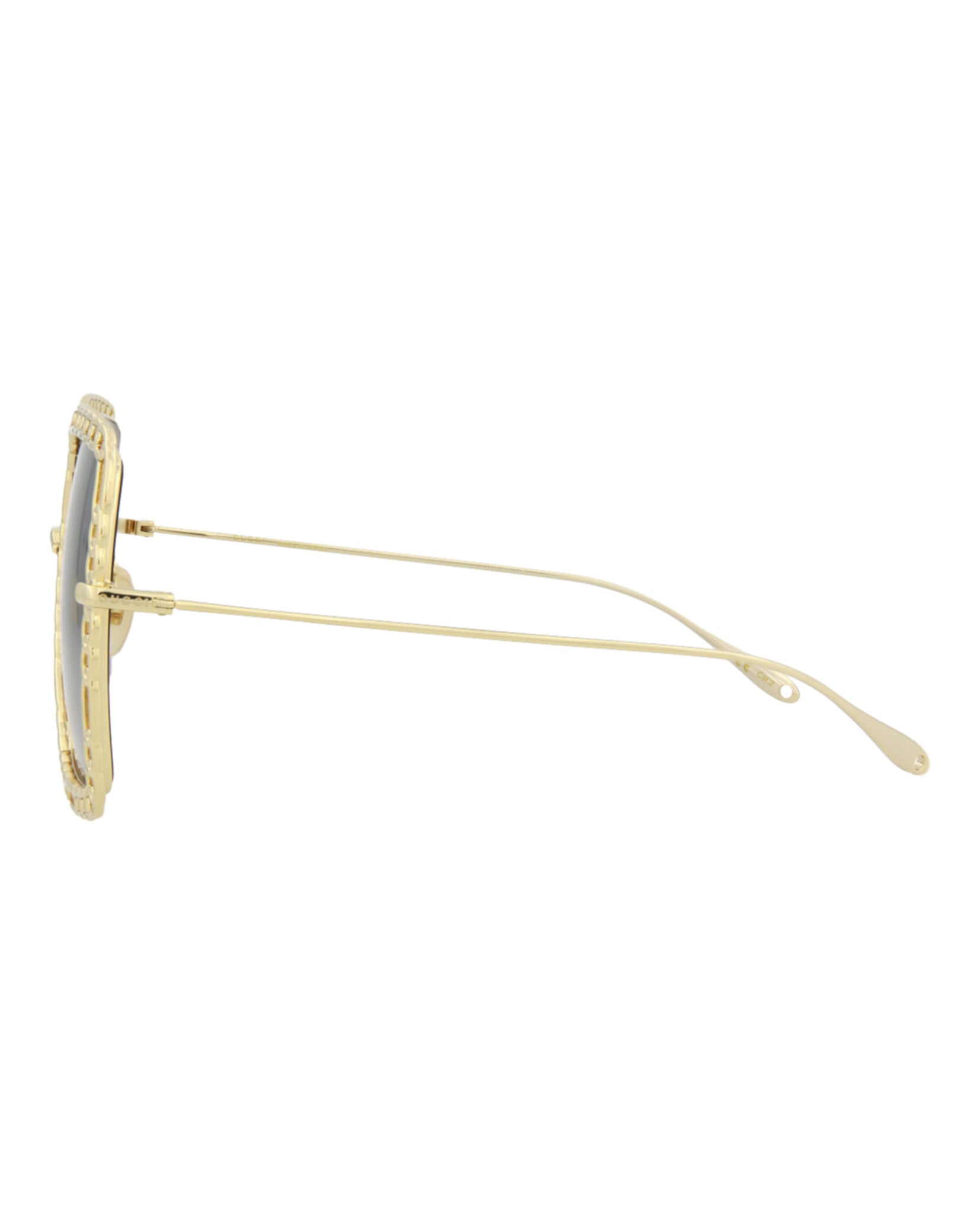 Square-Metal Frame Sunglasses