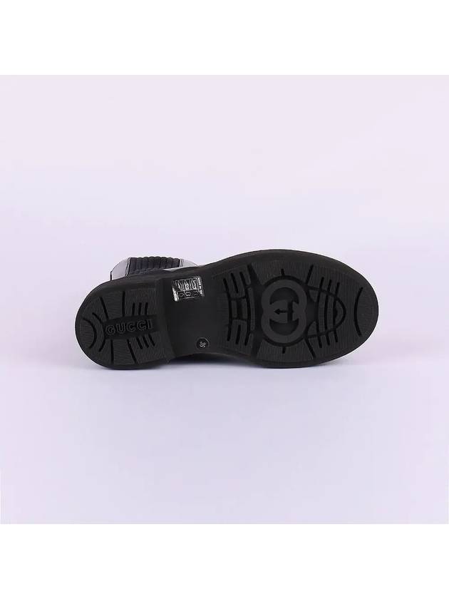 Gucci Interlocking G Leather Ankle Boots Black