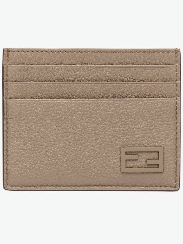 Fendi Leather Card Wallet Brown Yellow