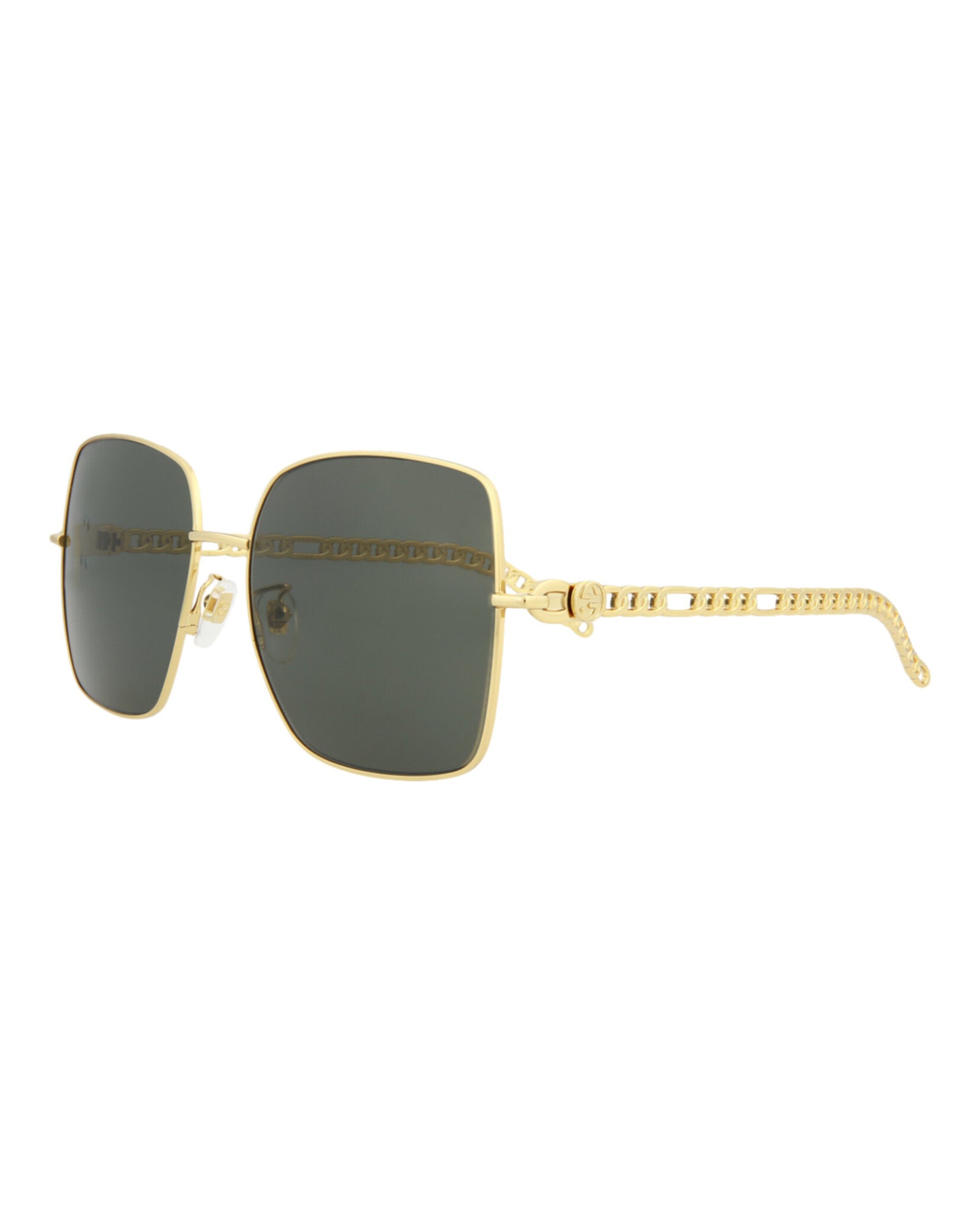 Gucci Square-Frame Metal Sunglasses