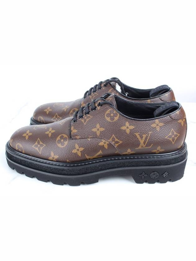 Louis Vuitton LV Black Ice Monogram Derby Shoes 6 5 255