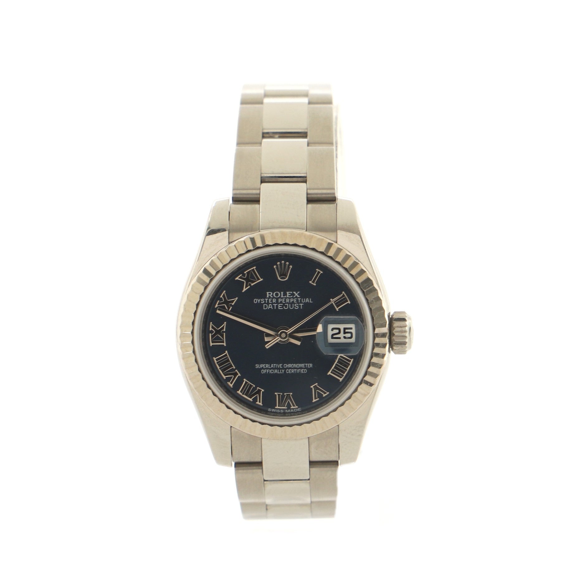 Rolex Oyster Perpetual Datejust Automatic Watch Stainless Steel and White Gold 26