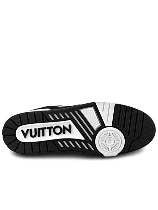 Louis Vuitton LV Trainer Denim Calfskin Low Top Sneakers White Black