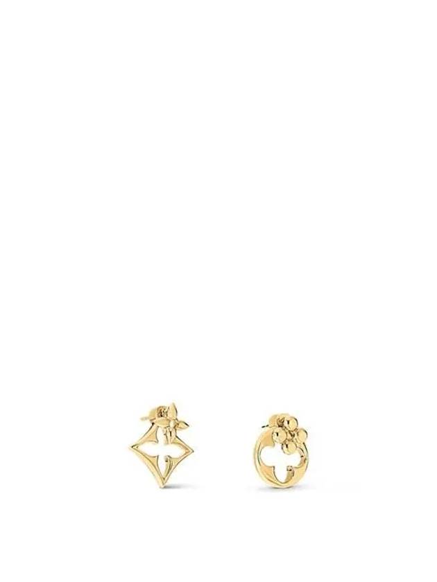 Louis Vuitton Flowergram Earrings Gold