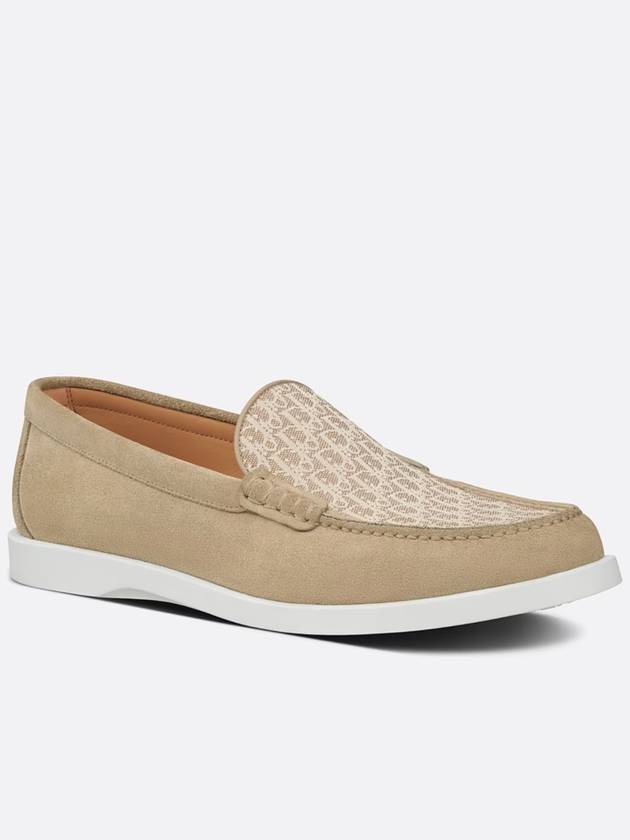 Christian Dior Granville Oblique Jacquard Suede Loafer Beige