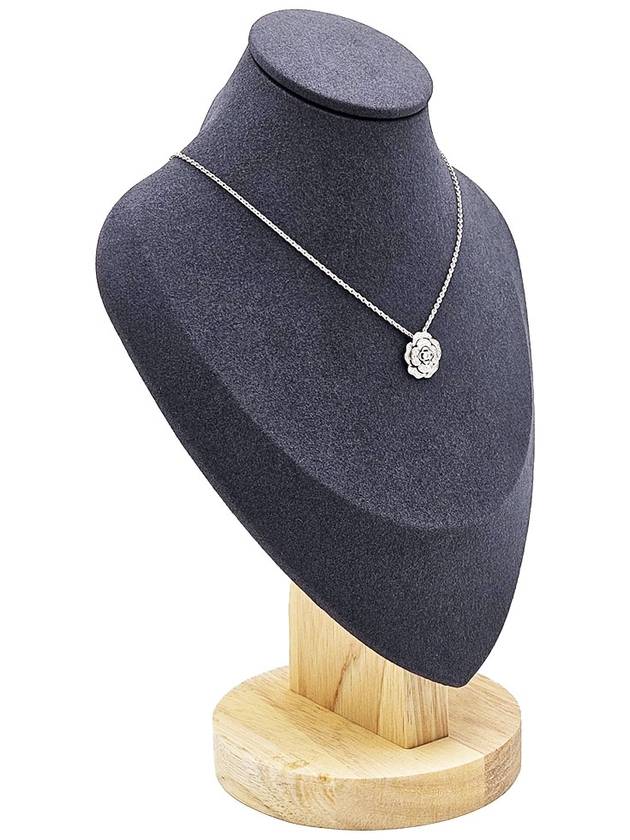 Chanel J12071 18K White Gold Boutonde Camellia Diamond Necklace