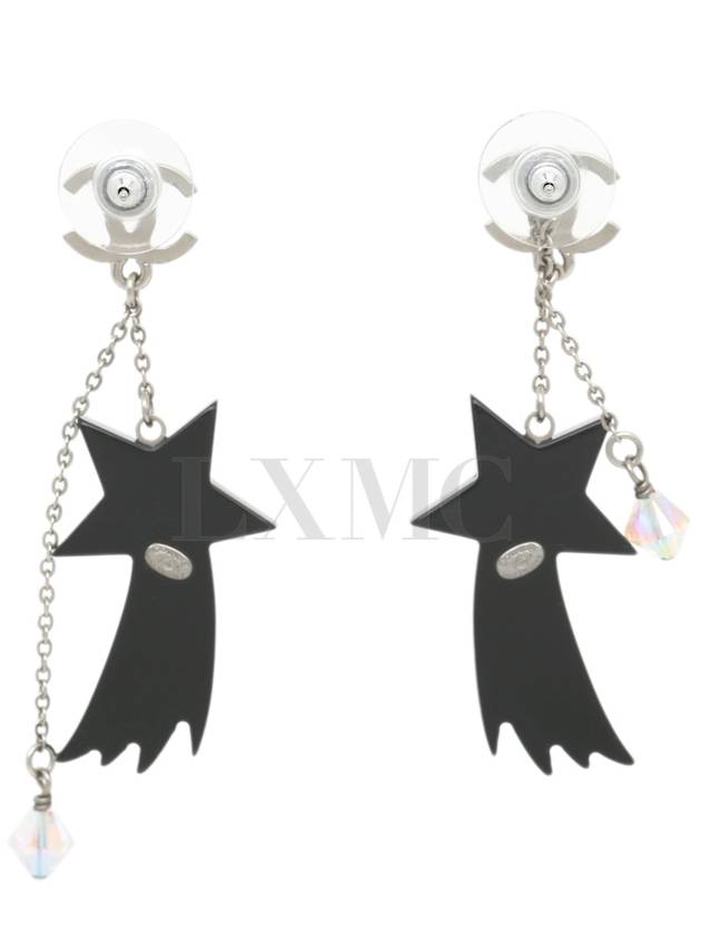 Long Earrings Shooting Star Resin CC Logo Dangle
