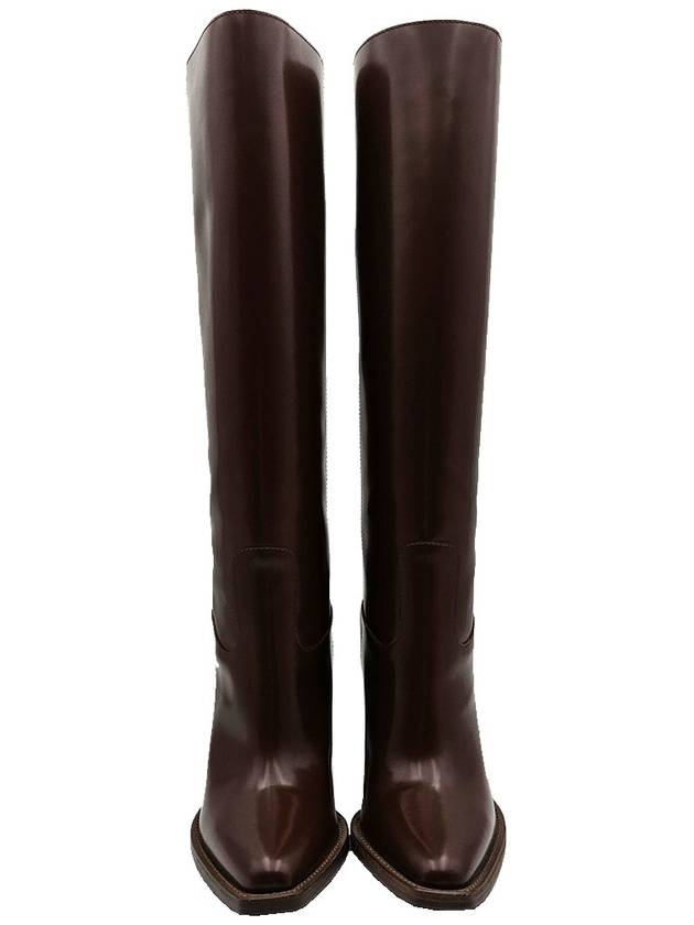 Fendi Fendi brown baguette cut leather long boots 38