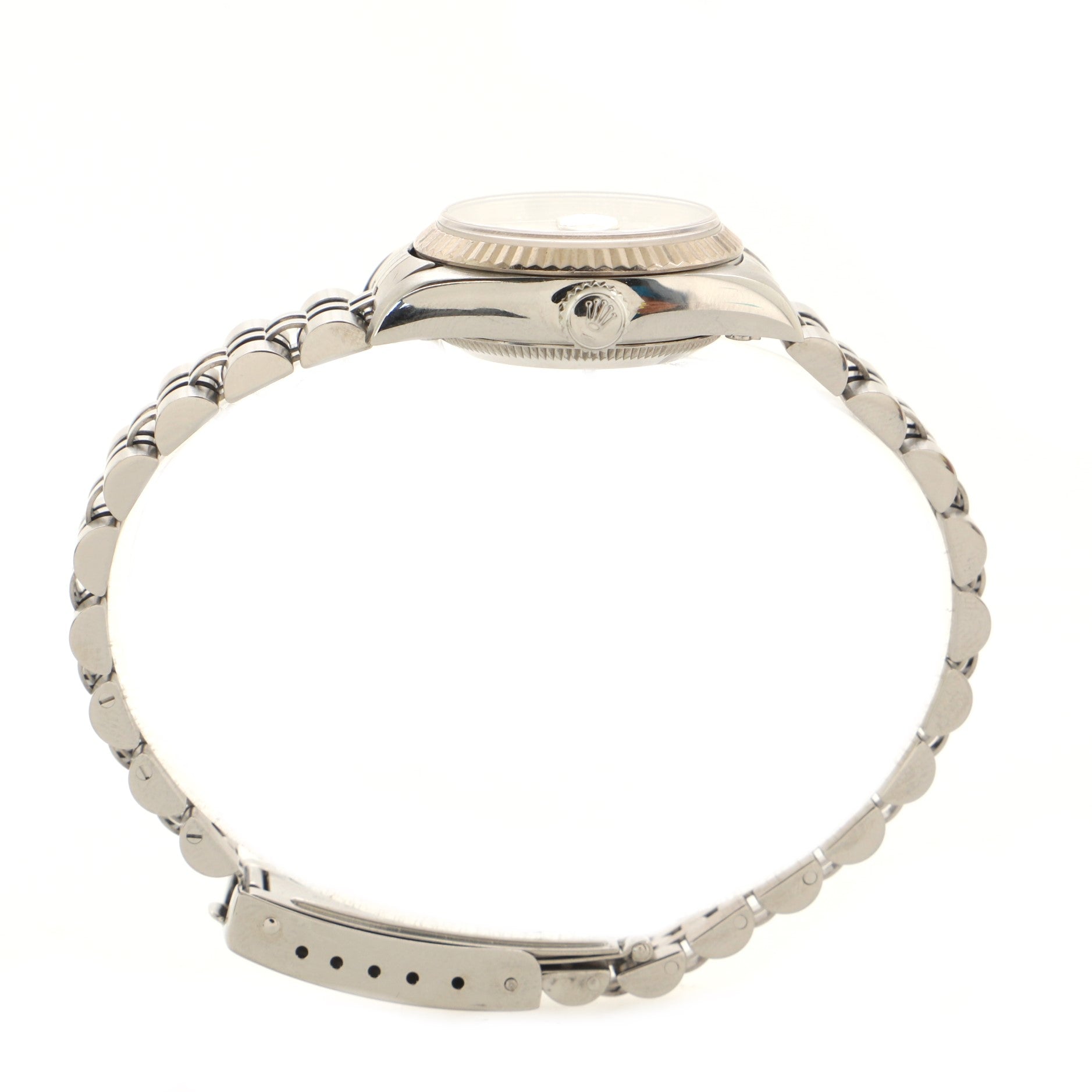 Rolex Oyster Perpetual Datejust Automatic Watch Stainless Steel and White Gold with Diamond Markers 26