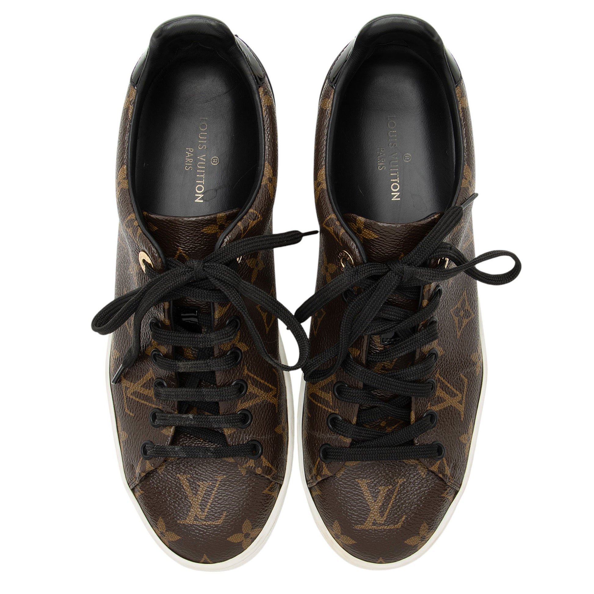 Louis Vuitton Monogram Canvas Patent Leather Front Row Sneakers
