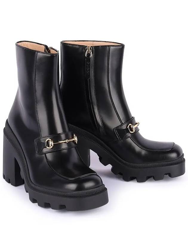 Gucci Middle Boot with Horsebit Black Leather
