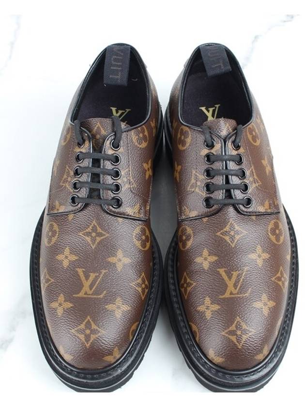 Louis Vuitton LV Black Ice Monogram Derby Shoes 7 260