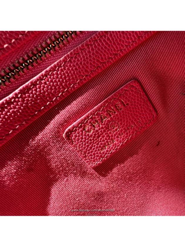 Chanel Women s Classic Caviar Gold Clutch Bag Medium Pink