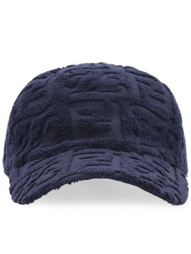Fendi FF All Over Logo Pattern Ball Cap Blue