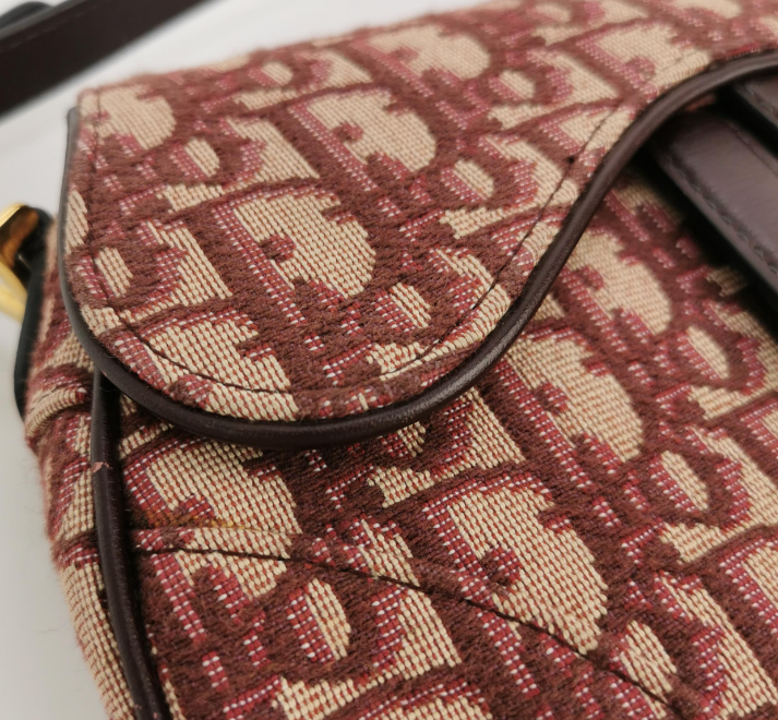 Christian Dior Saddle bag Oblique 18cm red 057840901151