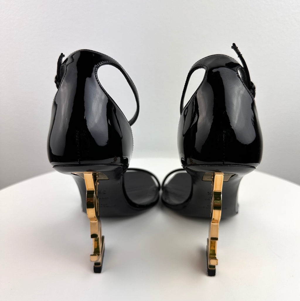 Saint Laurent Opyum YSL logo heel sandals