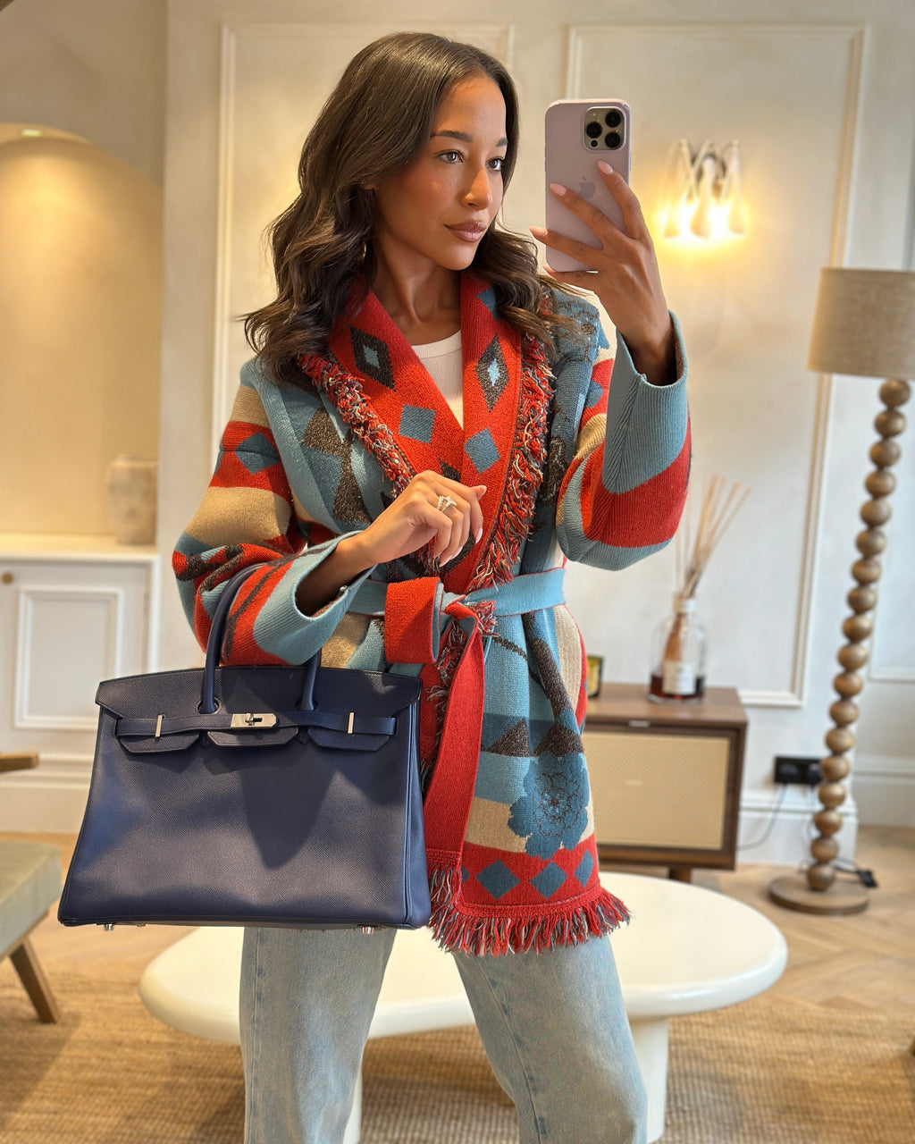 Hermes Birkin 35cm Retourne Bag in Bleu Saphir Epsom Leather with Palladium Hardware