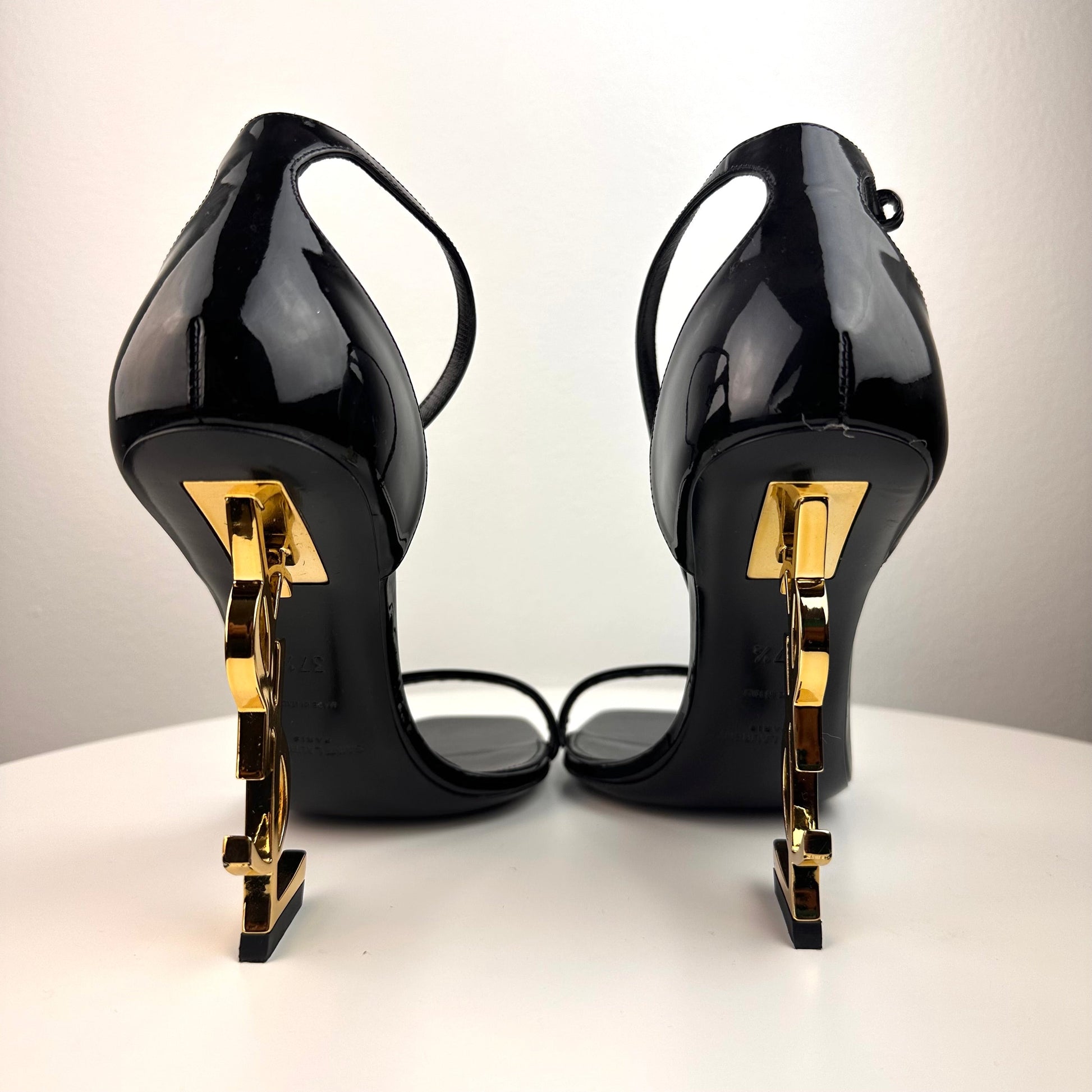 Saint Laurent Opyum YSL logo heel sandals