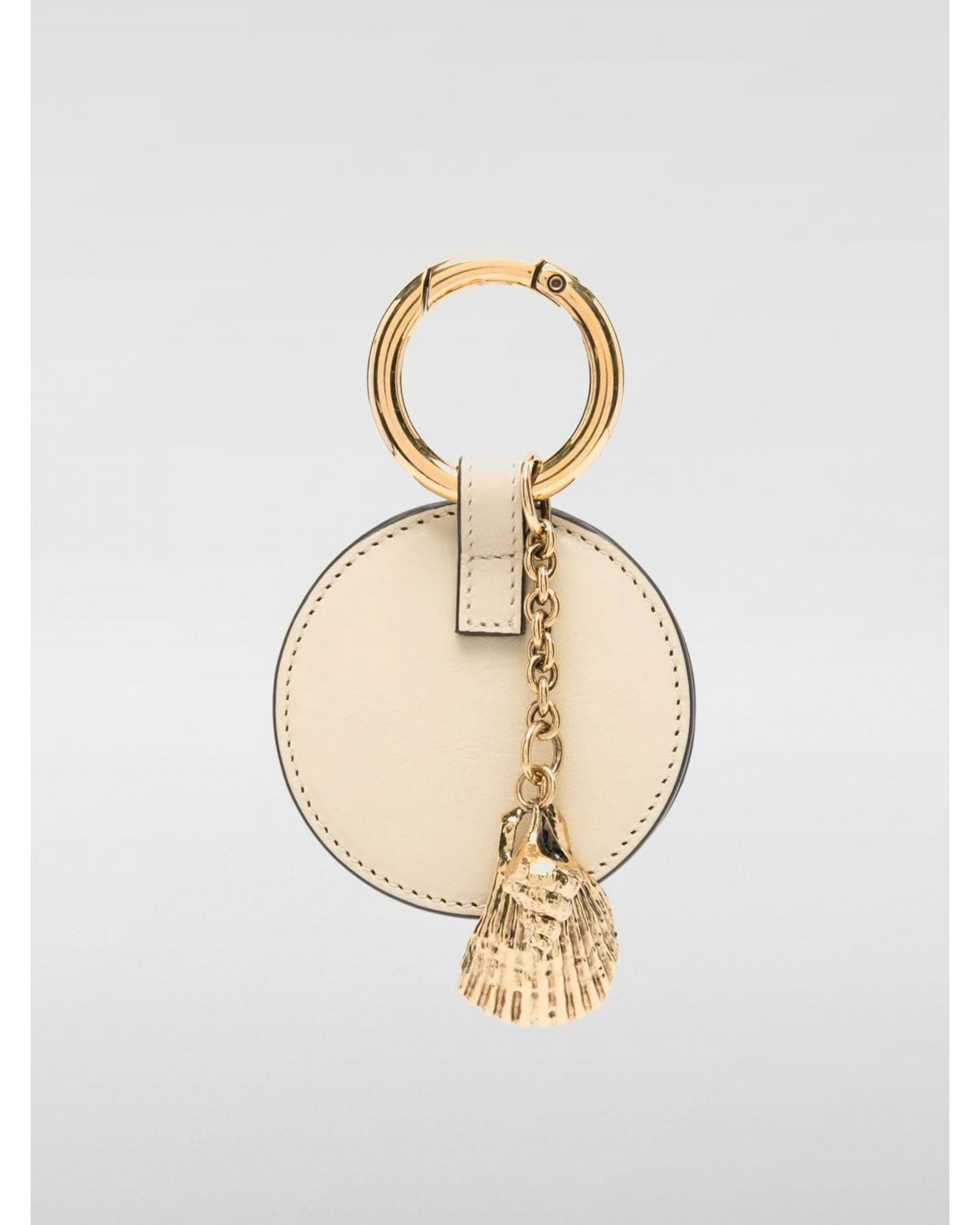 Chloe Keyring Seashell Charm Women Beige Keychains Beige