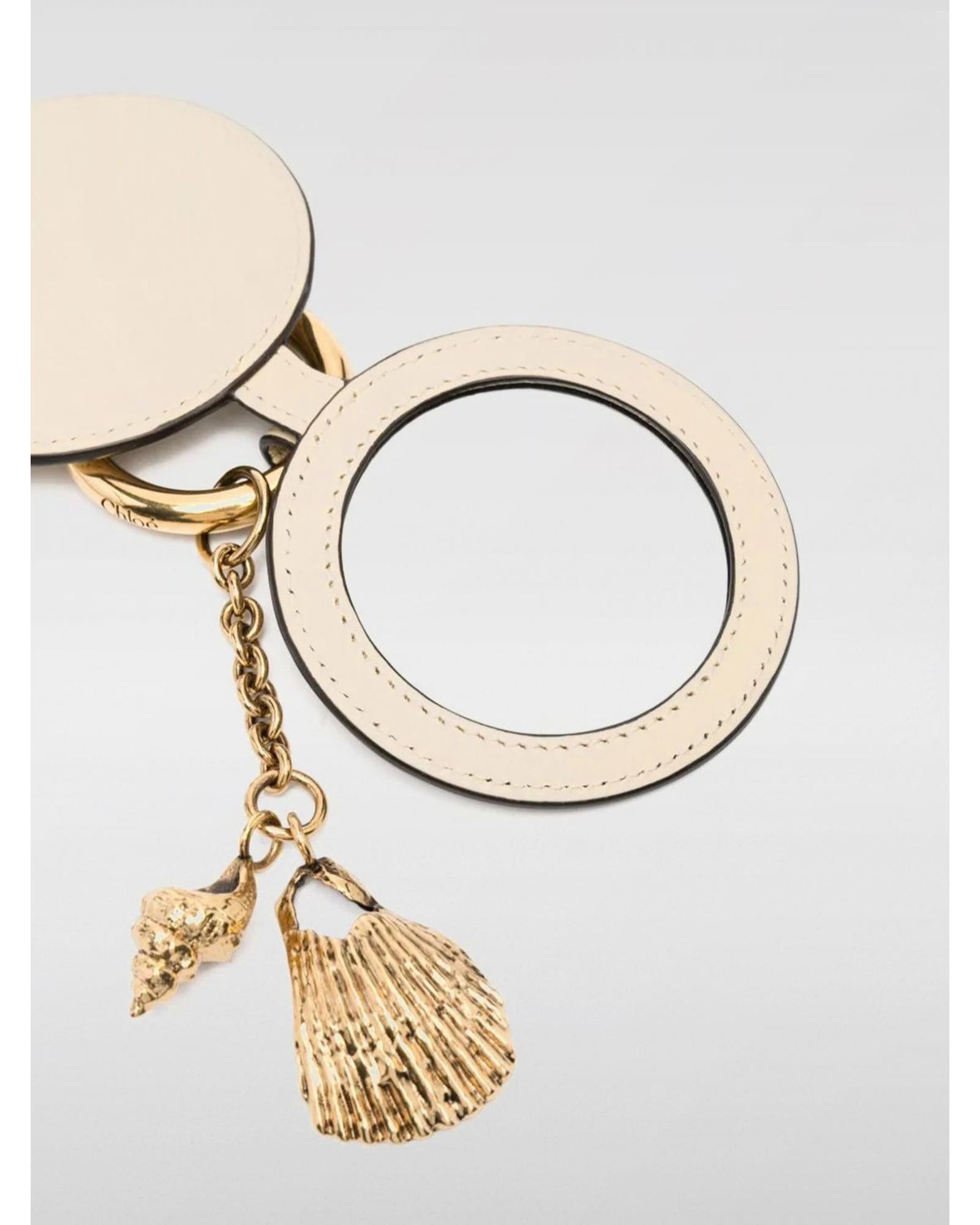 Chloe Keyring Seashell Charm Women Beige Keychains