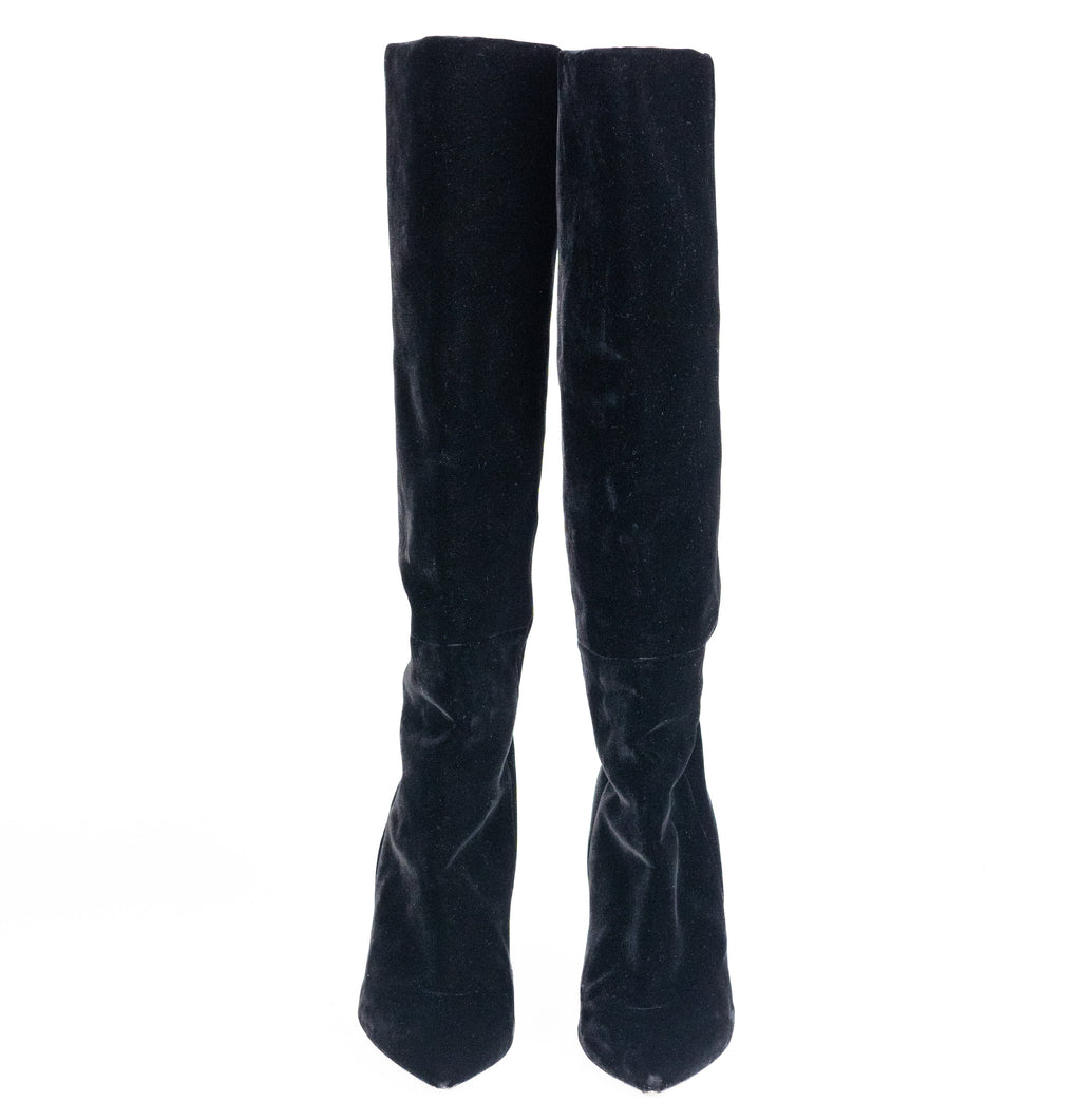 Saint Laurent Niki Velvet Boots