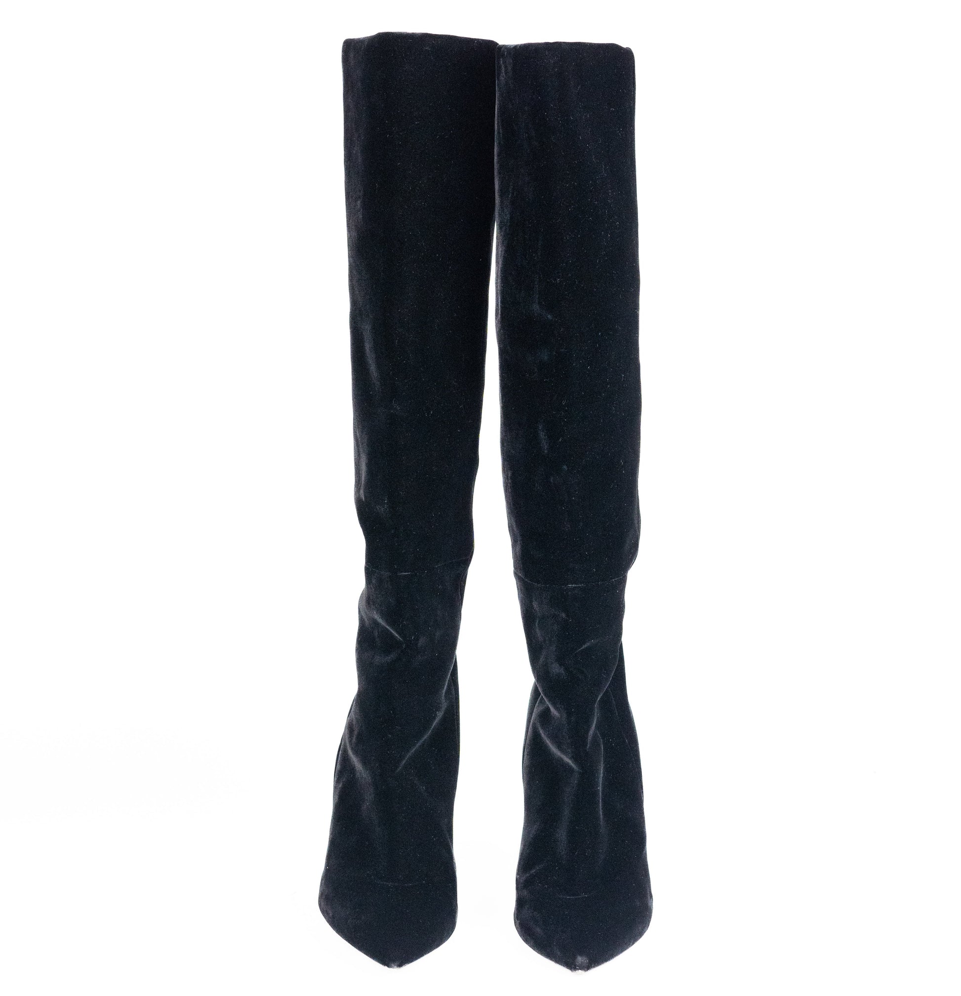Saint Laurent Niki Velvet Boots