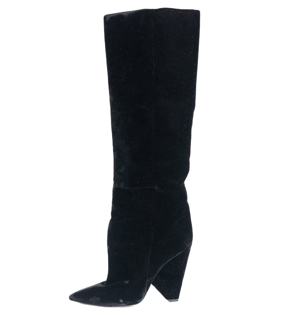Saint Laurent Niki Velvet Boots