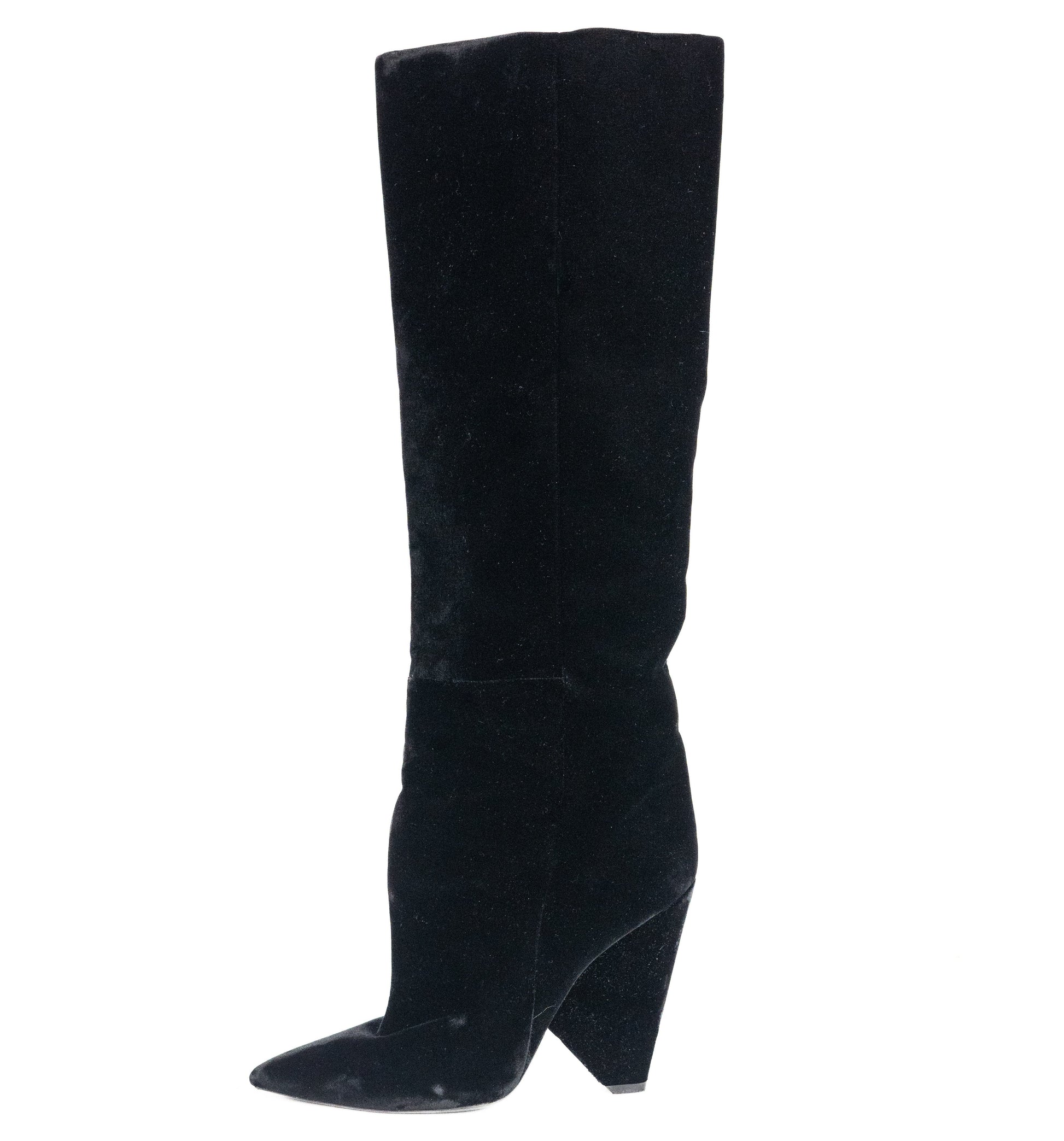 Saint Laurent Niki Velvet Boots