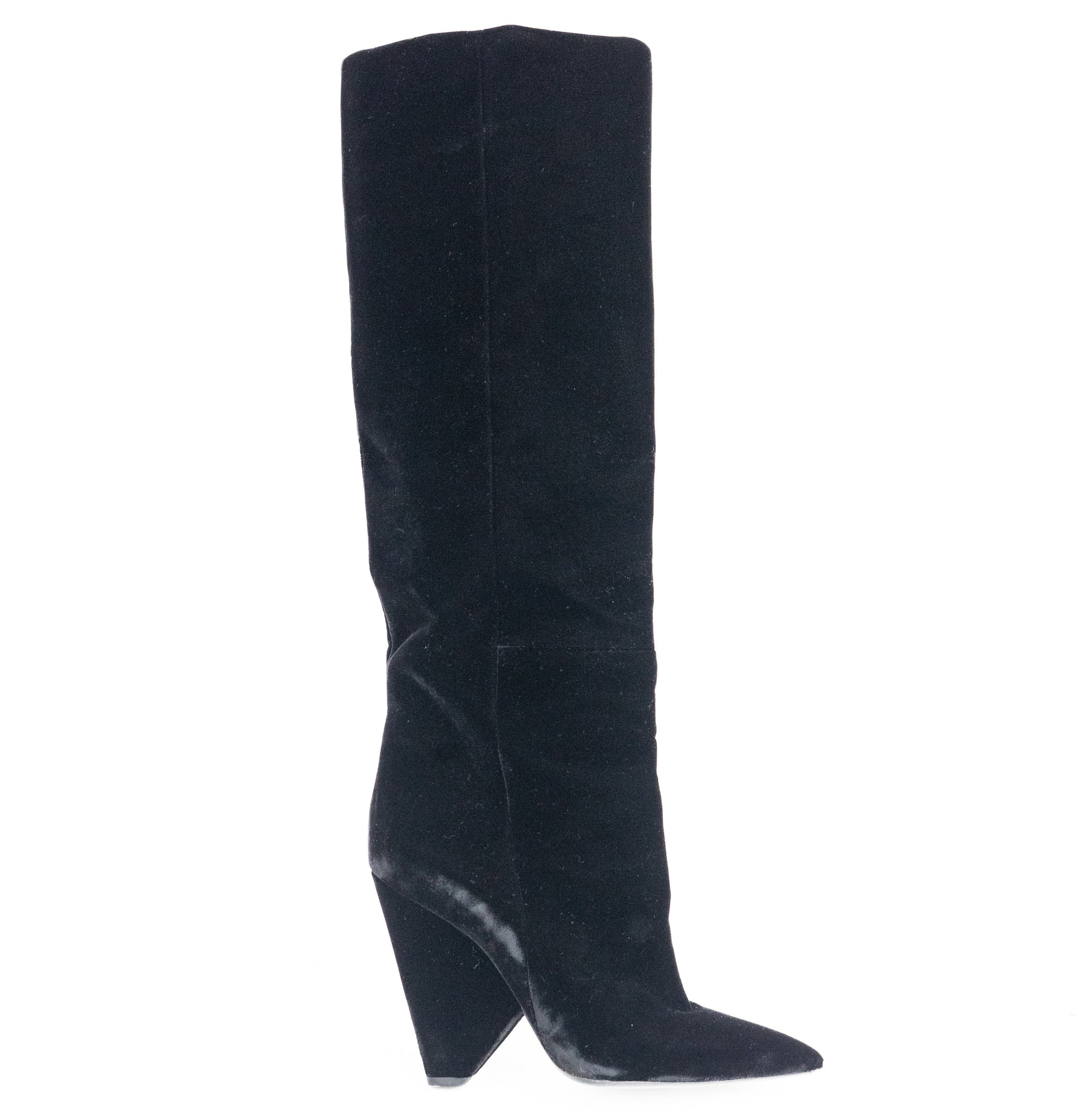 Saint Laurent Niki Velvet Boots