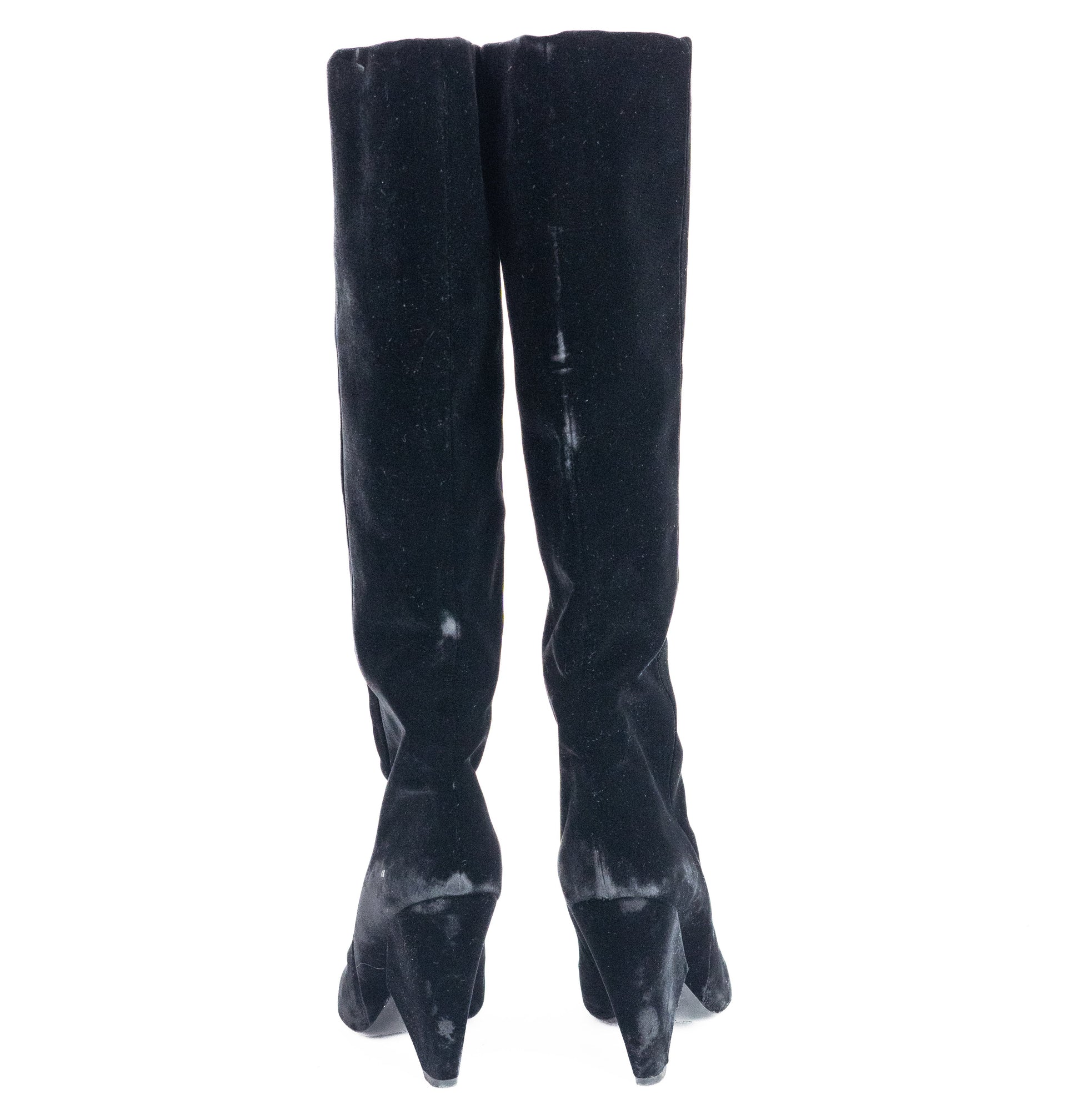 Saint Laurent Niki Velvet Boots