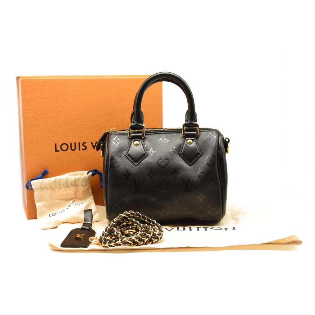 LOUIS VUITTON Monogram Ink Speedy BB Black