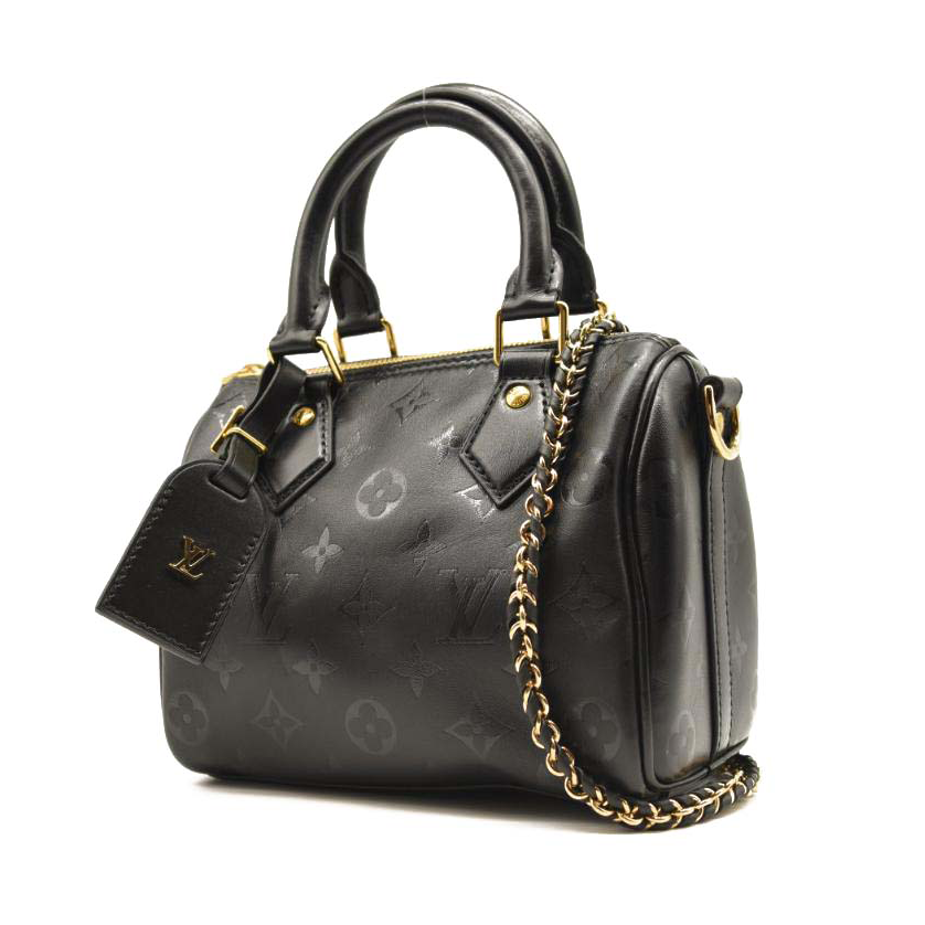 LOUIS VUITTON Monogram Ink Speedy BB Black
