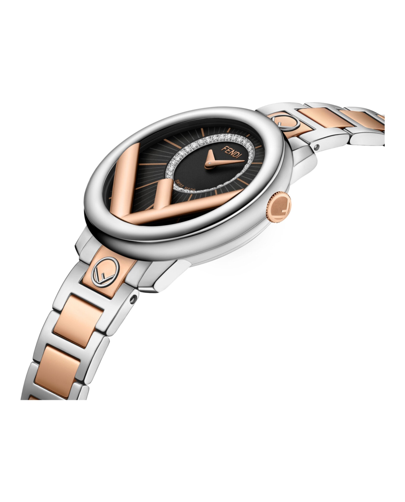 Fendi Womens  Two Tone 28mm Bracelet Fashion Watch
