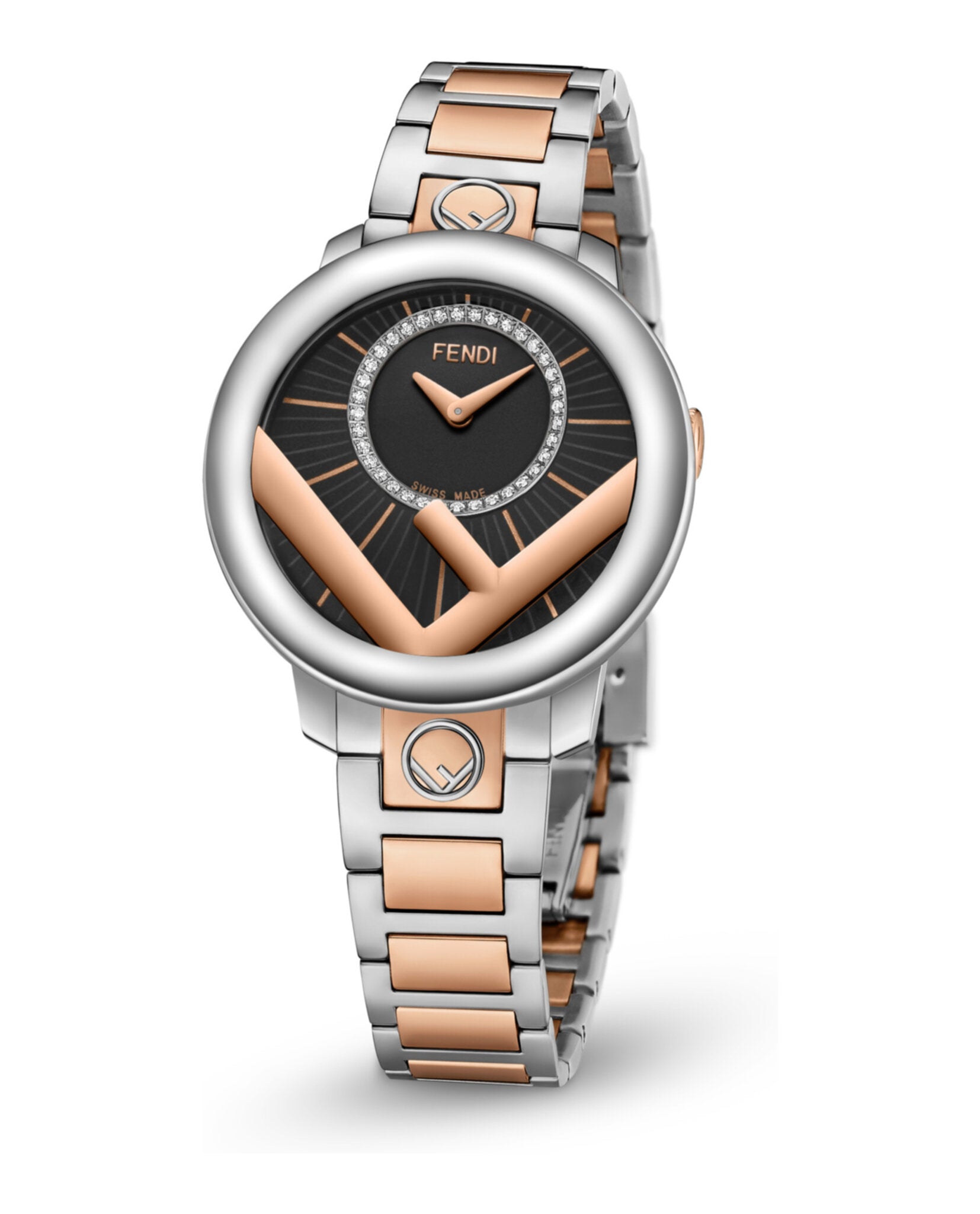 Fendi Womens  Two Tone 28mm Bracelet Fashion Watch