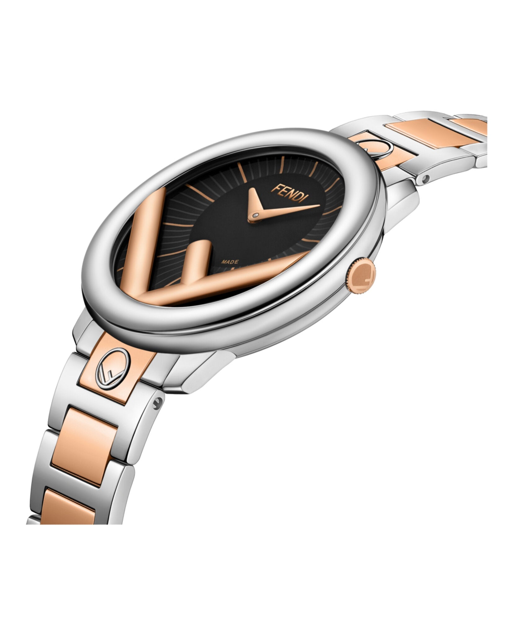 Fendi Womens  Two Tone 36mm Bracelet Fashion Watch