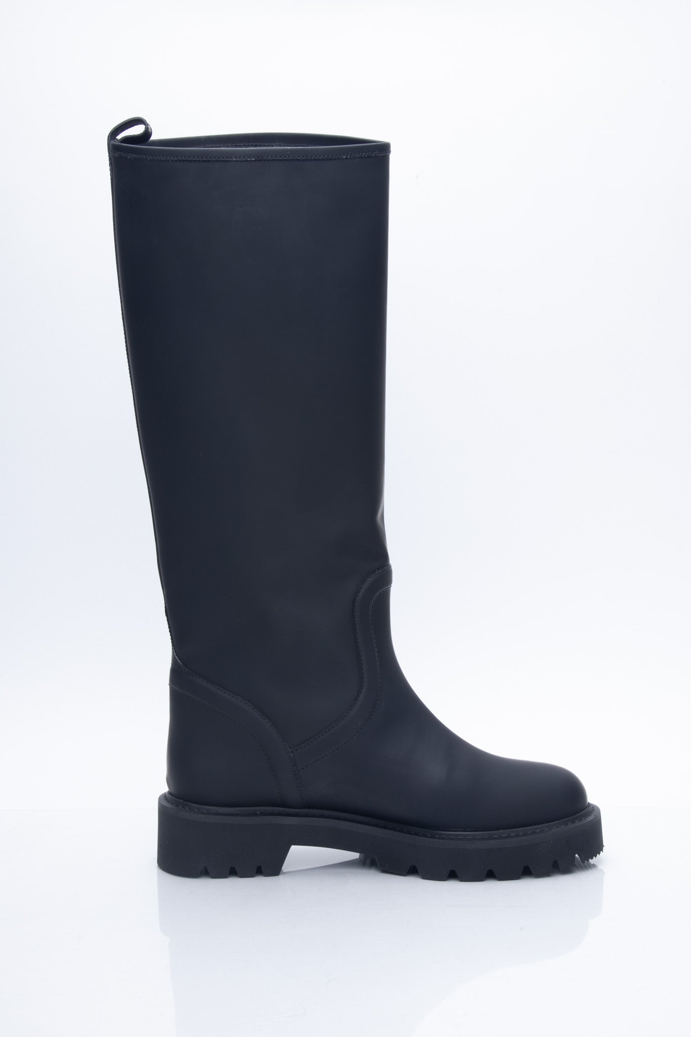 LOUIS VUITTON Black Territory Flat High Boots 38
