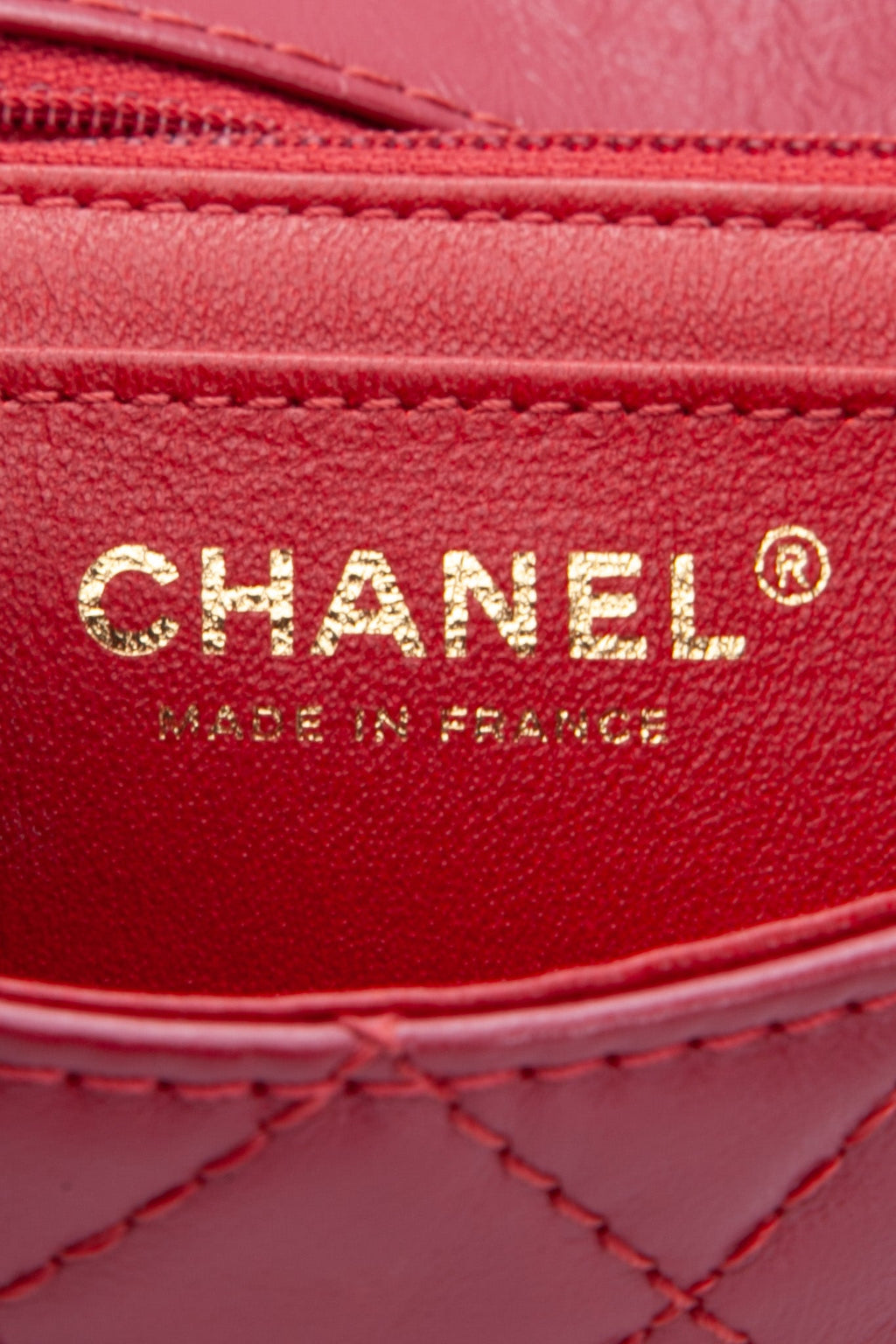CHANEL Aged Calfskin Quilted 2.55 Reissue Mini Flap Red