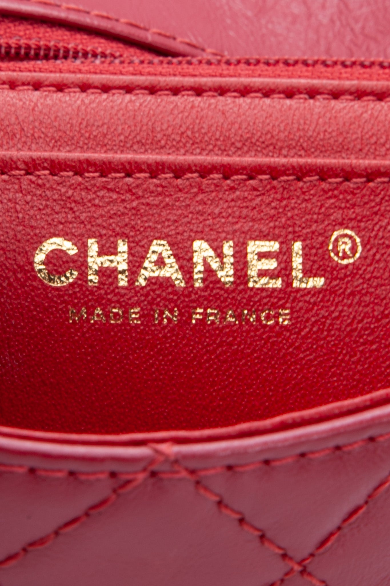 CHANEL Aged Calfskin Quilted 2.55 Reissue Mini Flap Red
