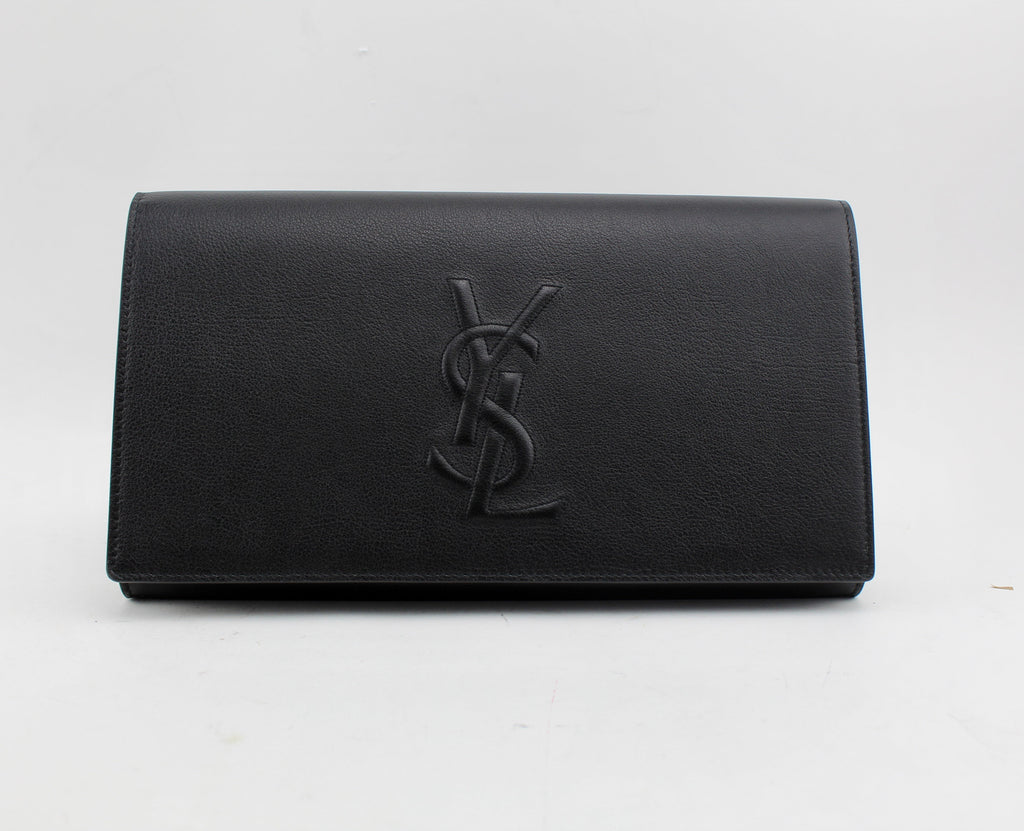 YVES SAINT LAURENT BELLE DE JOUR LEATHER CLUTCH