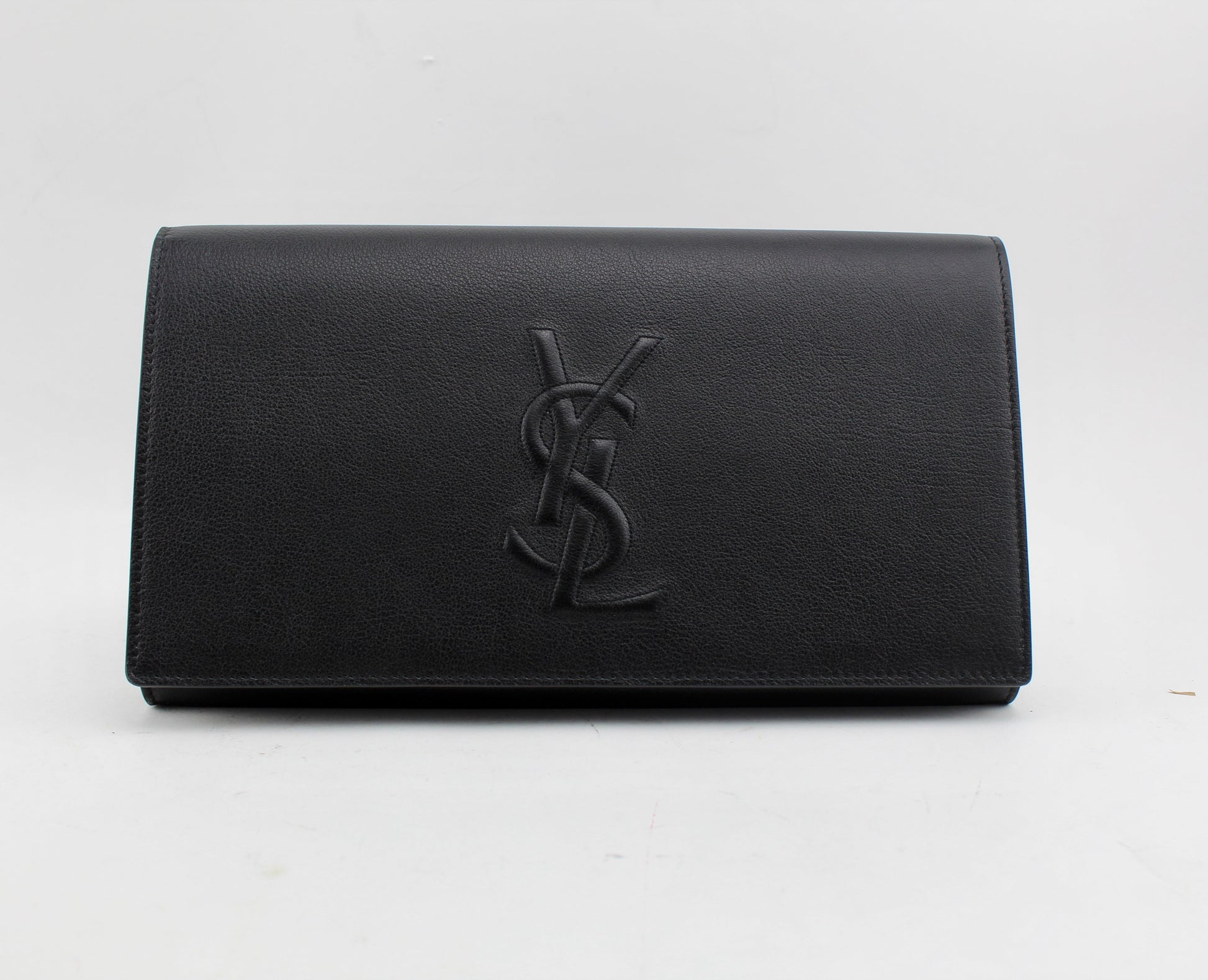 YVES SAINT LAURENT BELLE DE JOUR LEATHER CLUTCH