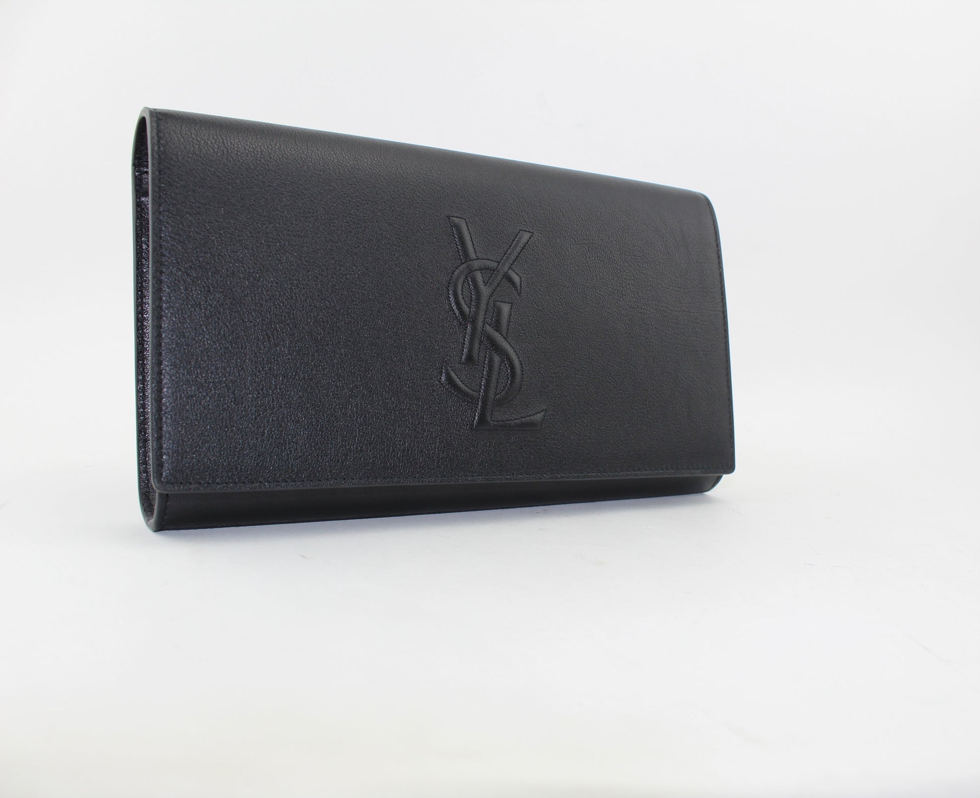 YVES SAINT LAURENT BELLE DE JOUR LEATHER CLUTCH
