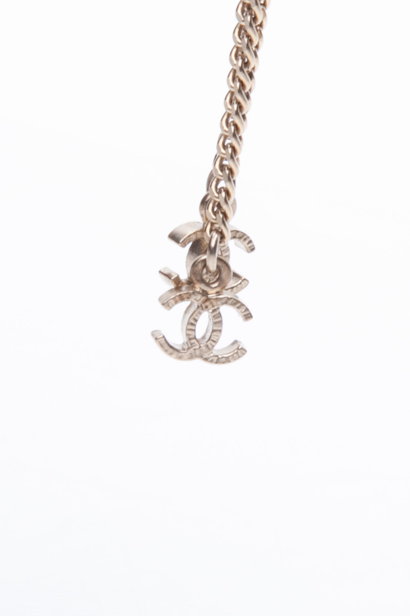 CHANEL CC Logo Pearl Crystal and Resin Necklace