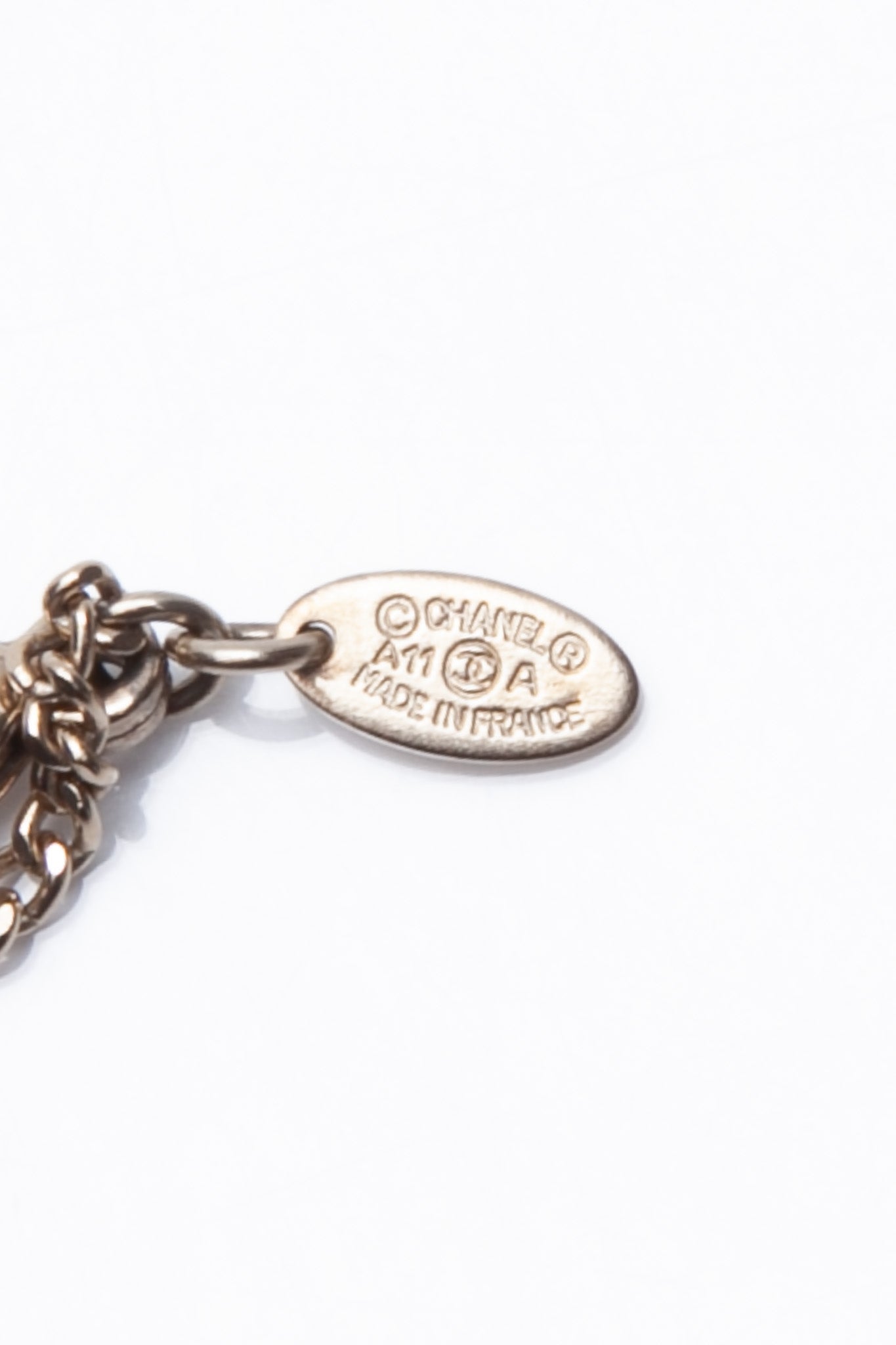 CHANEL CC Logo Pearl Crystal and Resin Necklace