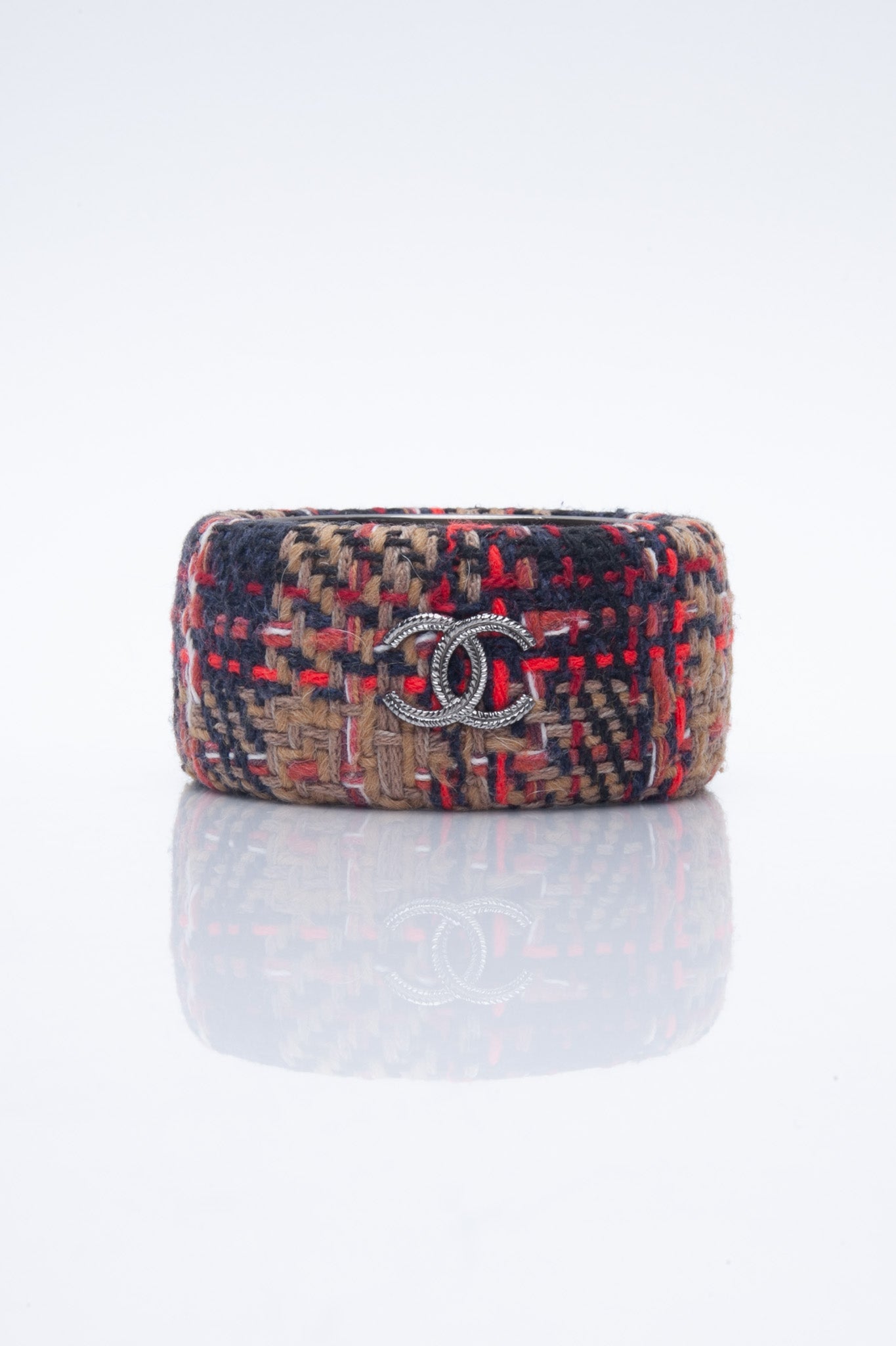 CHANEL Tweed Bangle Bracelet